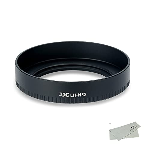 JJC Lens Hood for Nikon NIKKOR Z 28mm f28 Z 28mm f28 SE Z 40mm f2 Lens Z DX MC 35mm f17 Aluminium Alloy No Vignetting Lens Hood Compatible with 52mm Filters and 52mm Lens Cap - Image 1
