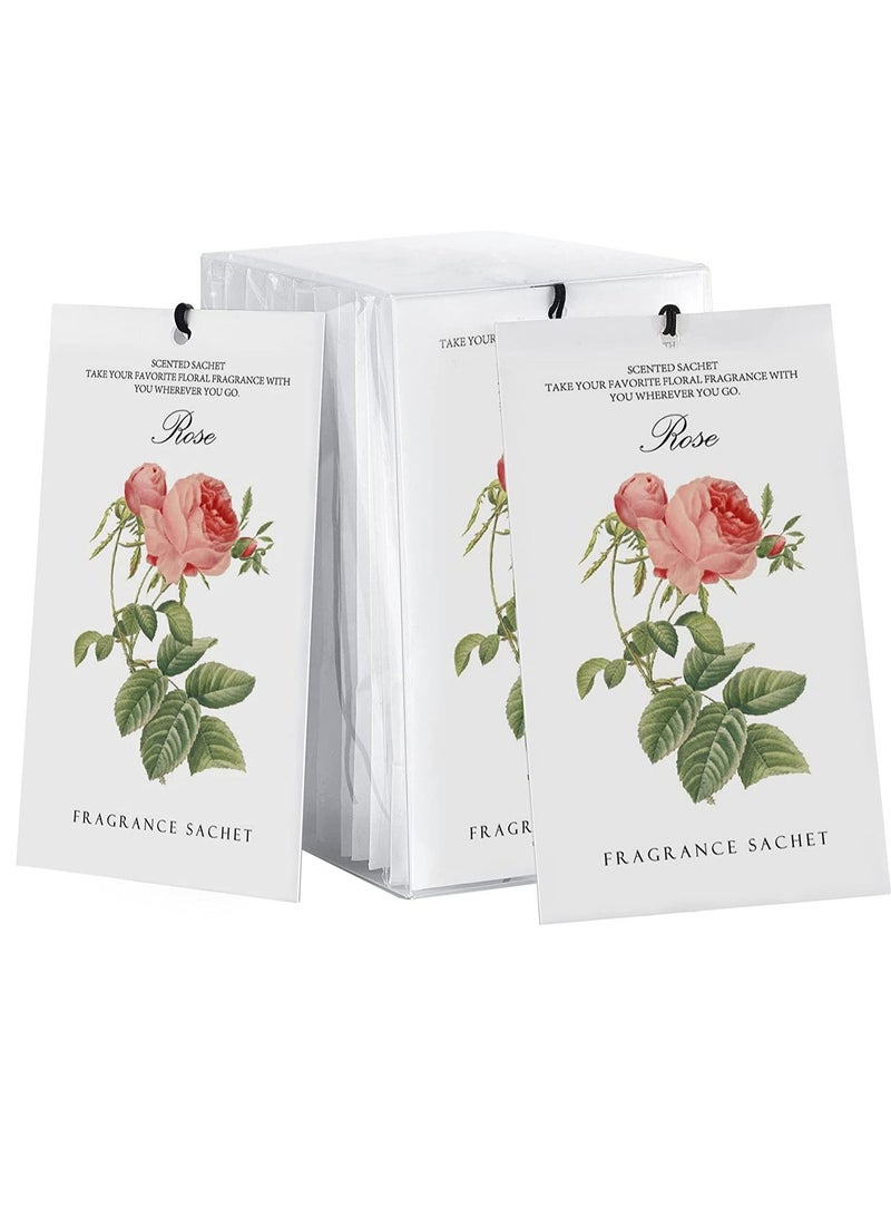 SYOSI Rose Sachet 1Box 12Pcs Scented Sachets Air Freshener for Drawer and Closet Long Lasting Sachets Bags Drawer deodorizers Fresh Scents Home Fragrance Sachet for Lover Home Car Fragrance Product  - Image 1