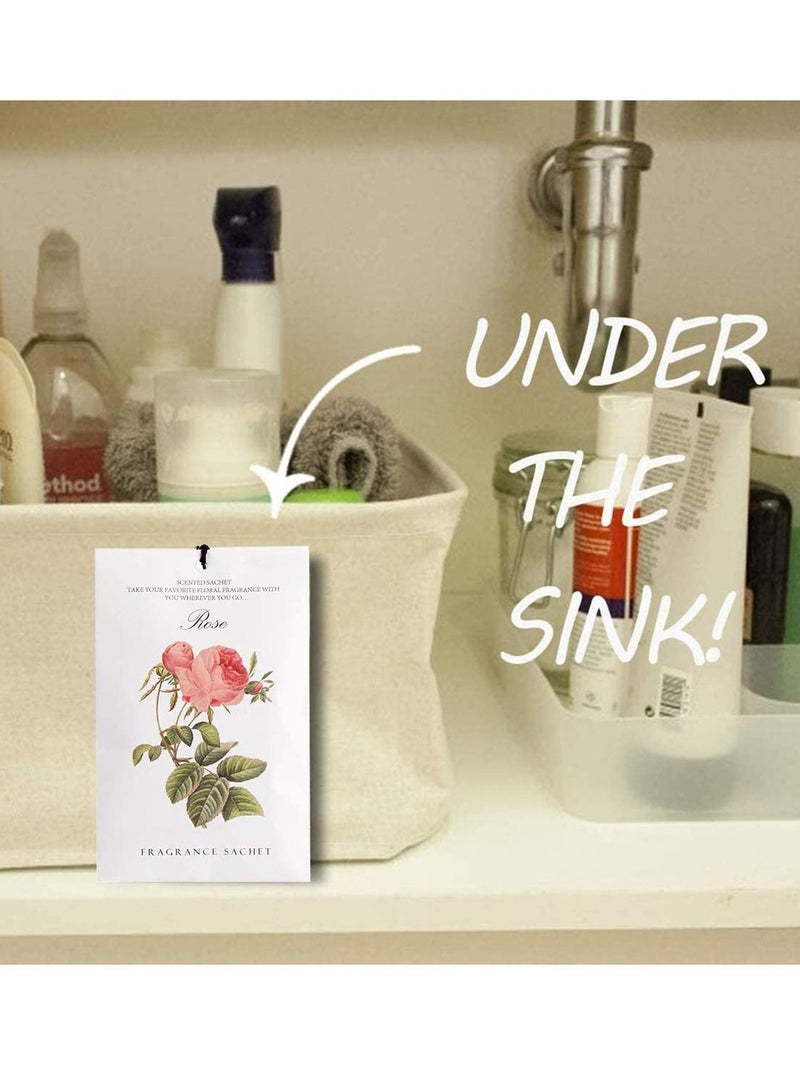 SYOSI Rose Sachet 1Box 12Pcs Scented Sachets Air Freshener for Drawer and Closet Long Lasting Sachets Bags Drawer deodorizers Fresh Scents Home Fragrance Sachet for Lover Home Car Fragrance Product  - Image 5