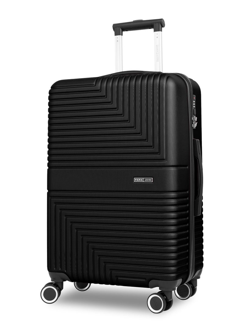 PARAJOHN Strato Lightweight ABS Hard Side 8 Spinner Wheels Luggage checked-in Trolley Bag with Lock 28 inch - Black - Image 1