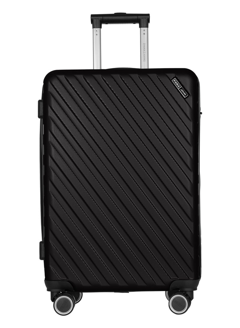 PARAJOHN Strato Lightweight ABS Hard Side 8 Spinner Wheels Luggage checked-in Trolley Bag with Lock 28 inch - Black  - Image 1