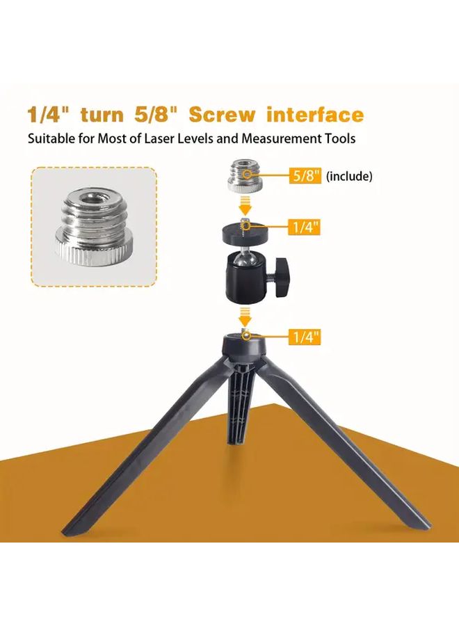 Black Adjustable Laser Level Tripod Stand Heavy Duty ABS Construction 1 4 5 8 Thread Mount - Image 3