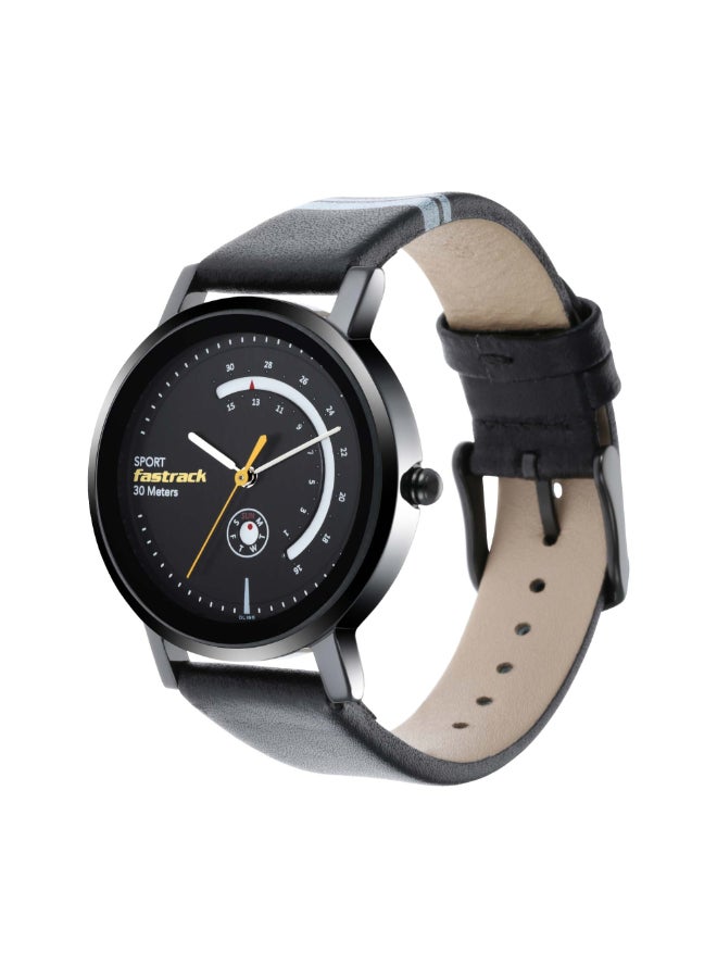 fastrack Wear Your Look with Black Dial Leather Watch, Black, strap - Image 2