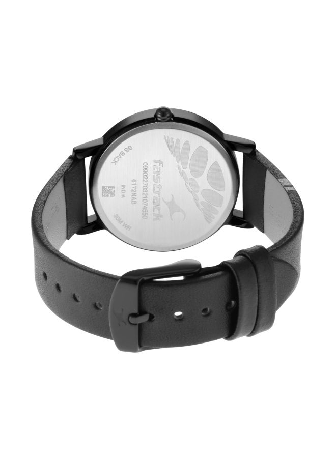 fastrack Wear Your Look with Black Dial Leather Watch, Black, strap - Image 4
