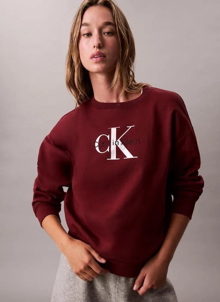 Calvin Klein Jeans  Graphic Crew Neck Sweatshirt for Women | Best Price UAE