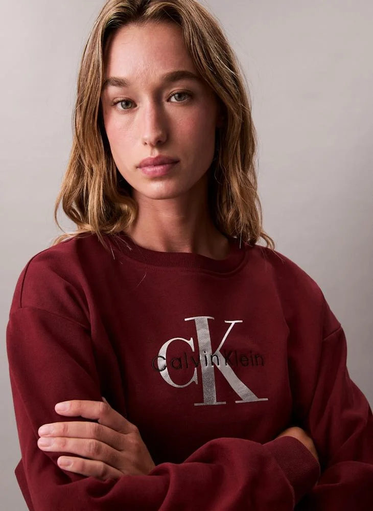 Calvin Klein Jeans  Graphic Crew Neck Sweatshirt for Women | Best Price UAE