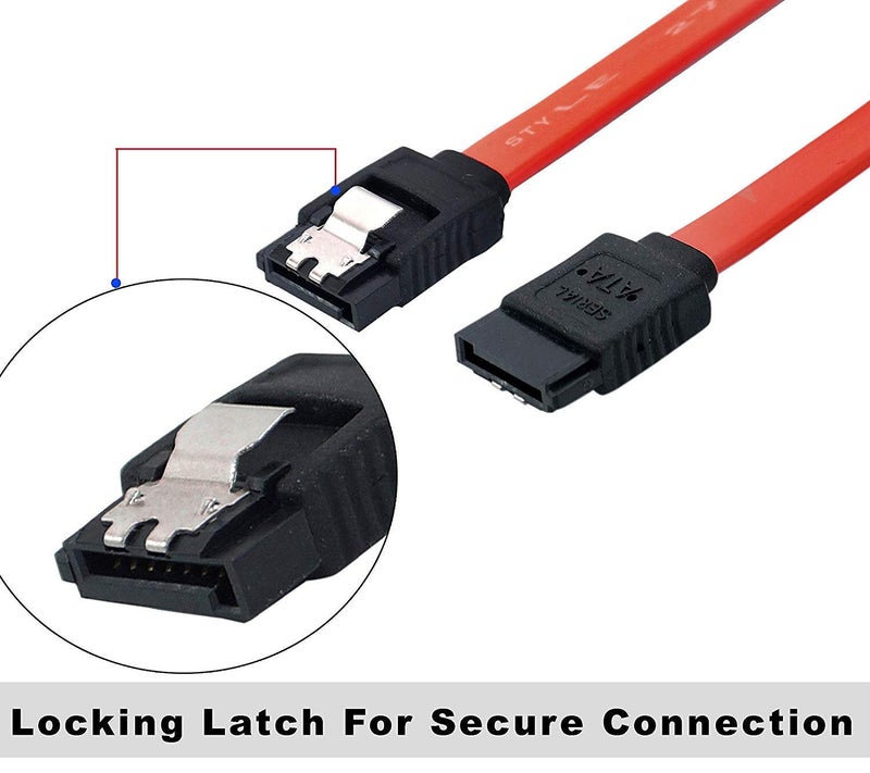 LipiWorld Combo Sata Iii (Sata 3) Data Cable With Locking Latch + 1 Piece 4 Pin Molex To 15 Pin Power Cable (Pack Of 5),Multicolor - Image 4