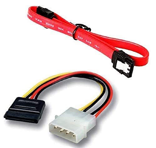 LipiWorld Combo Sata Iii (Sata 3) Data Cable With Locking Latch + 1 Piece 4 Pin Molex To 15 Pin Power Cable (Pack Of 5),Multicolor - Image 2