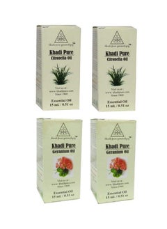 Citronella & Geranium Essential Oil 15 Ml (Pack Of 4)