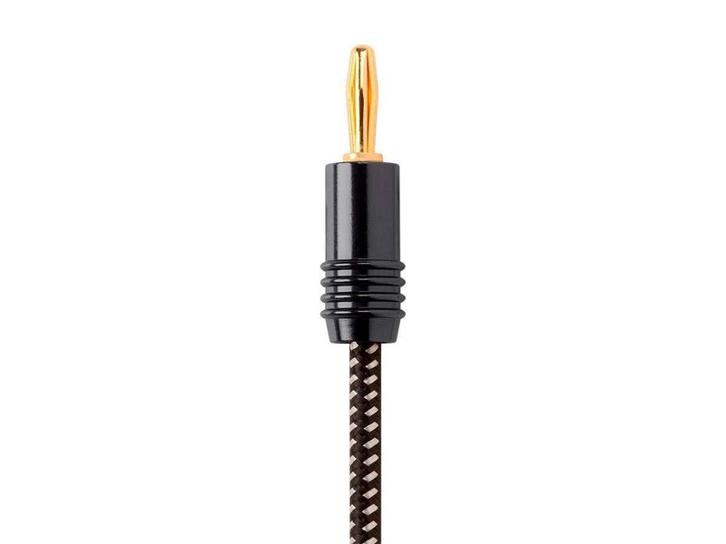 Monoprice Monoprice 134312 Premium Braided Speaker Wire 14AWG - With Gold Plated Banana Plug Connectors - Affinity Series, 1 Pack, 25 Feet Black  - Image 4