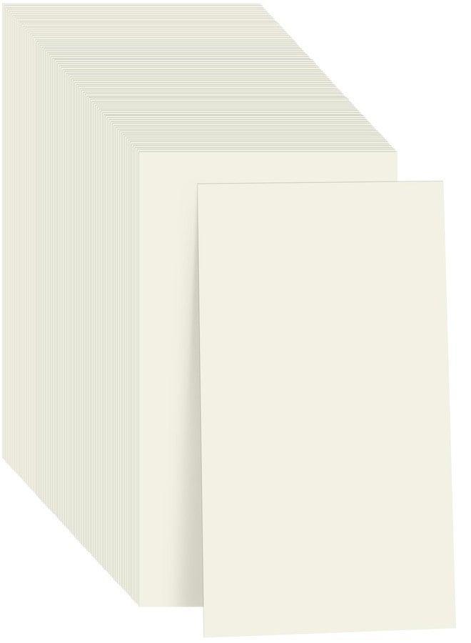 Bupete 100 Sheets Cream Cardstock 8.5" X 11", 65 lb Off White Card Stock - Image 1