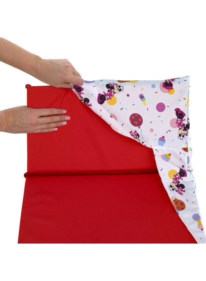 NoJo NoJo Disney Minnie Mouse Let's Party Pink, Lavender, and White Balloons, Cupcakes, and Confetti Preschool Nap Pad Sheet  - Image 3