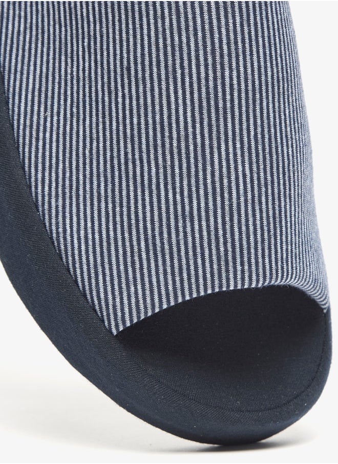DUCHINI - Duchini Men's Striped Bedroom Slides - Image 1