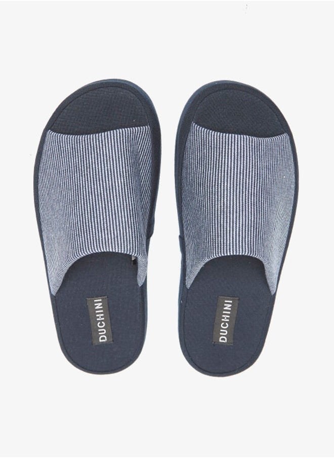 DUCHINI - Duchini Men's Striped Bedroom Slides - Image 1