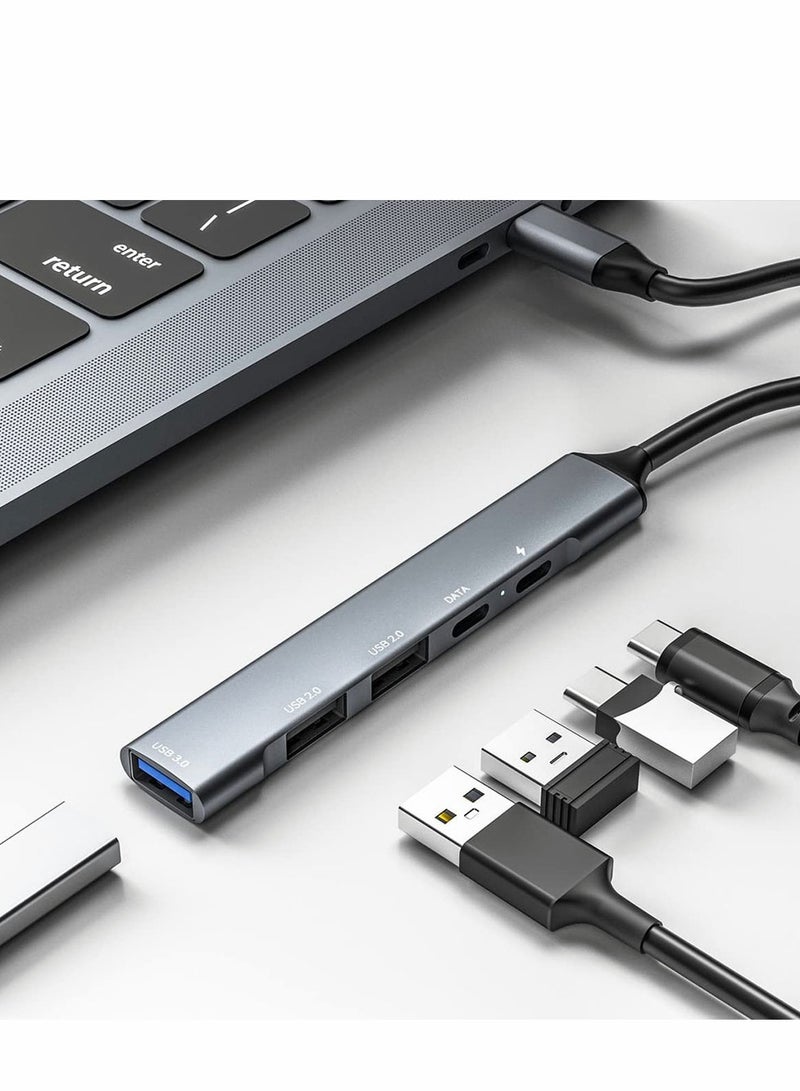 SYOSI USB C Hub 5-in-1 Adapter Type-C with 65W PD Charging Port KASTWAVE 3.0 Ports*1 2.0*2 Data*1 Flash Drive Reader for MacBook/Pro/Air/iPad Pro and more Type Laptops  - Image 4