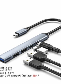 SYOSI USB C Hub 5-in-1 Adapter Type-C with 65W PD Charging Port KASTWAVE 3.0 Ports*1 2.0*2 Data*1 Flash Drive Reader for MacBook/Pro/Air/iPad Pro and more Type Laptops  - Image 2