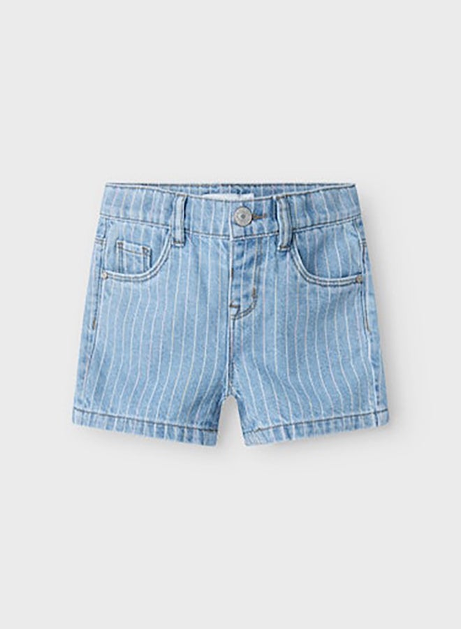 NAME IT Name It Mini Girls Macie Stripe Denim Shorts 4008-Nm  - Image 4