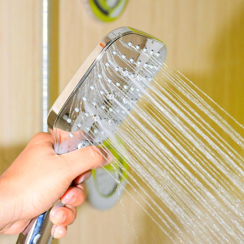 PLATINEX DB BATHWARE INDIA PRIVATE LIMITED DB Bathware Multi Functional Hand Shower Set Shower head with 15m Hose Pipe and Wall Holder Premium Bathroom Shower for Ultimate Comfort ABS Chrome - Image 5