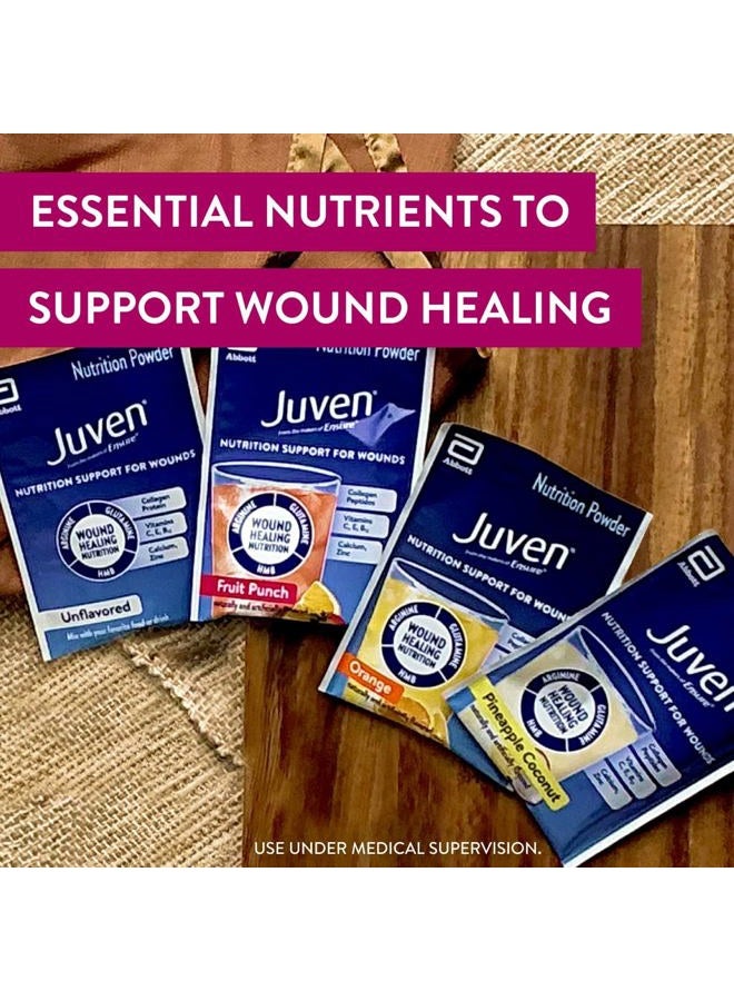 Juven Therapeutic Nutrition Drink Mix Powder for Wound Healing Support, Includes Collagen Protein, Fruit Punch, 1.01 Ounce (Pack of 30) - Image 2
