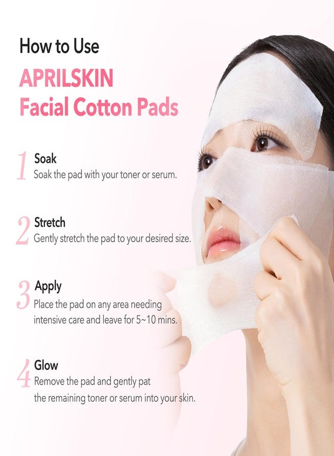 APRILSKIN Facial Pads for Toner, DIY Mask & Makeup Remover | Stretch up to 9.25" for Custom Fit | Lint-Free, Dermatologist-Approved, Sensitive-Skin Safe | Korean Skincare (60ct) - Image 5