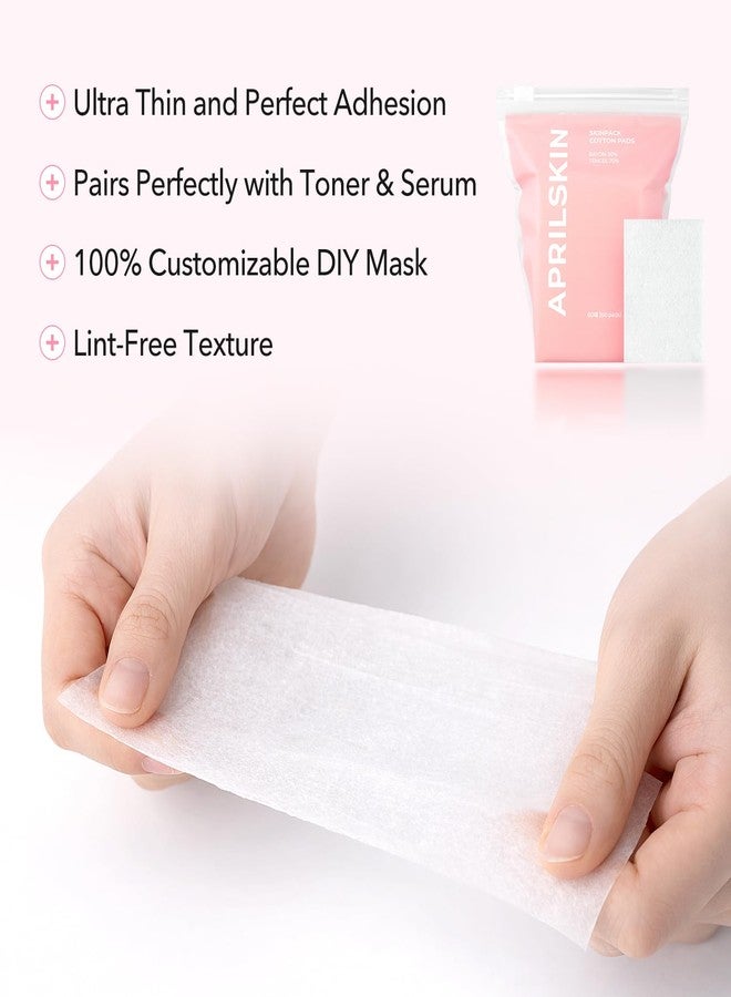 APRILSKIN Facial Pads for Toner, DIY Mask & Makeup Remover | Stretch up to 9.25" for Custom Fit | Lint-Free, Dermatologist-Approved, Sensitive-Skin Safe | Korean Skincare (60ct) - Image 2