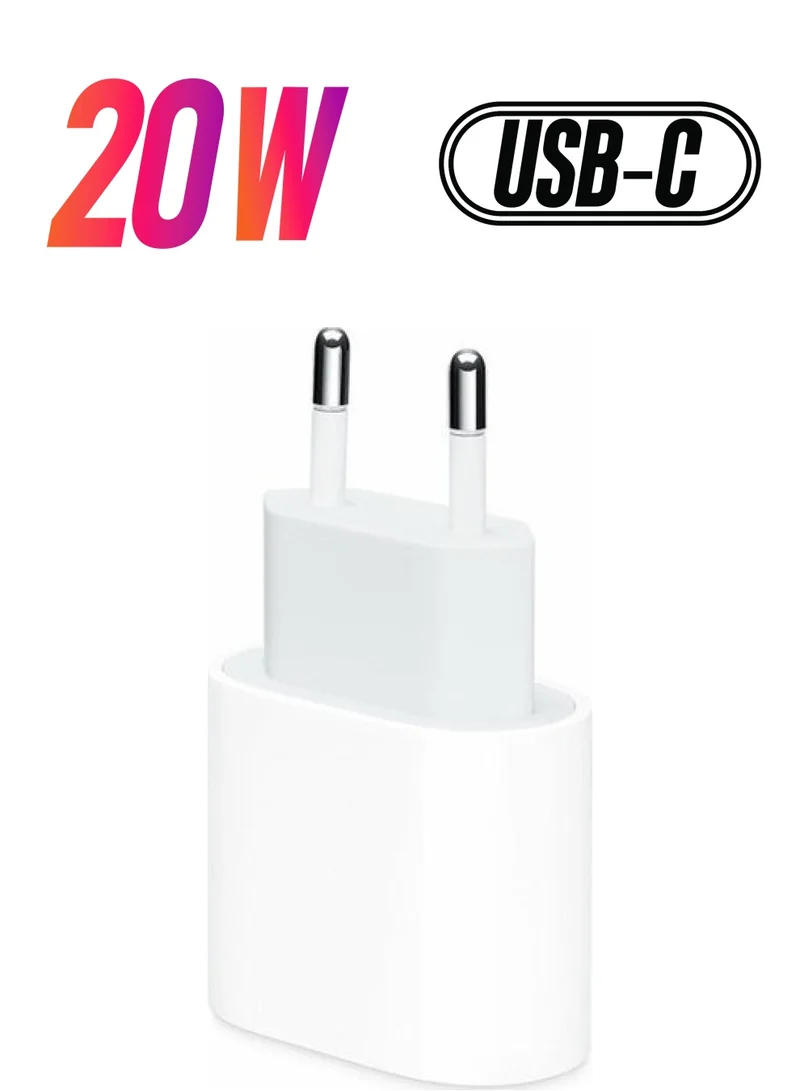 Gökkuşağı Rainbow Apple 20W Usb-C New Generation Fast Charger Adapter Head for iPhone 11 12 13 14 15 Pro Max Compatible with All Series
