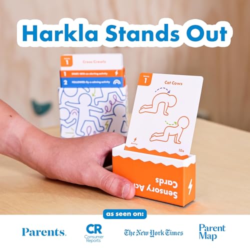 Harkla Sensory Activity Cards – 60 Therapist-Designed Brain Breaks for Kids | 30 Double-Sided 3 x 5 Cards | No-Prep Self Regulation Tool for Focus, Energy & Calm | Classroom & Sensory Kit - Image 2