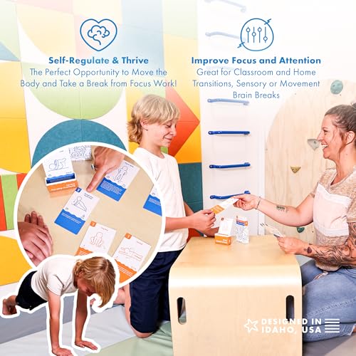 Harkla Sensory Activity Cards – 60 Therapist-Designed Brain Breaks for Kids | 30 Double-Sided 3 x 5 Cards | No-Prep Self Regulation Tool for Focus, Energy & Calm | Classroom & Sensory Kit - Image 5