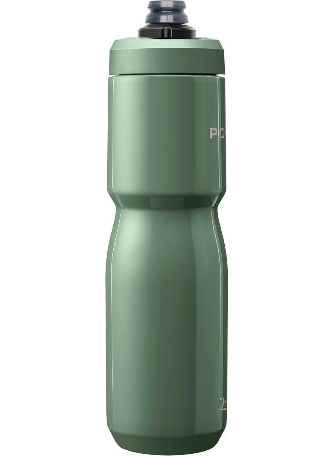 CAMELBAK زجاجة ماء دراجة كاملباك بوديوم ستيل المعزولة من الفولاذ المقاوم للصدأ – لركوب الدراجات، اللياقة البدنية والرياضة - تناسب معظم حوامل الدراجات، 22 أونصة - موس - Image 2