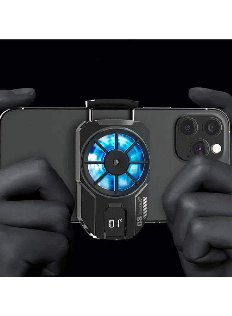 DL-A3 Mobile Phone Cooler Cooling Fan Radiator With Colourful Lights,Semiconductor Mobile Phone Cooling Wired Radiator  - Image 2
