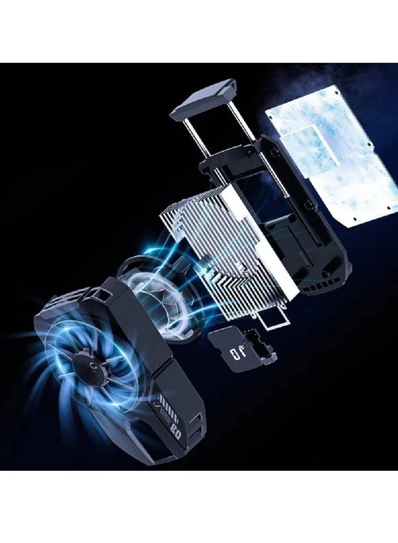 DL-A3 Mobile Phone Cooler Cooling Fan Radiator With Colourful Lights,Semiconductor Mobile Phone Cooling Wired Radiator  - Image 3