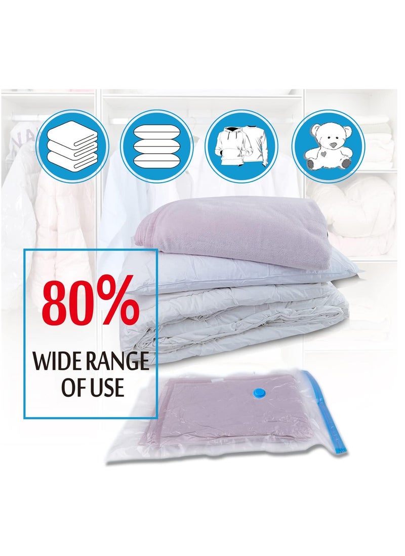 Arabest Vacuum Storage Bags Pack of 10 Reusable 80% More Storage Space Savers Sealer Compression Bags with Hand-Pump for Travel|Home for Clothes, Comforters, Pillows, Curtains, Blankets  - Image 3