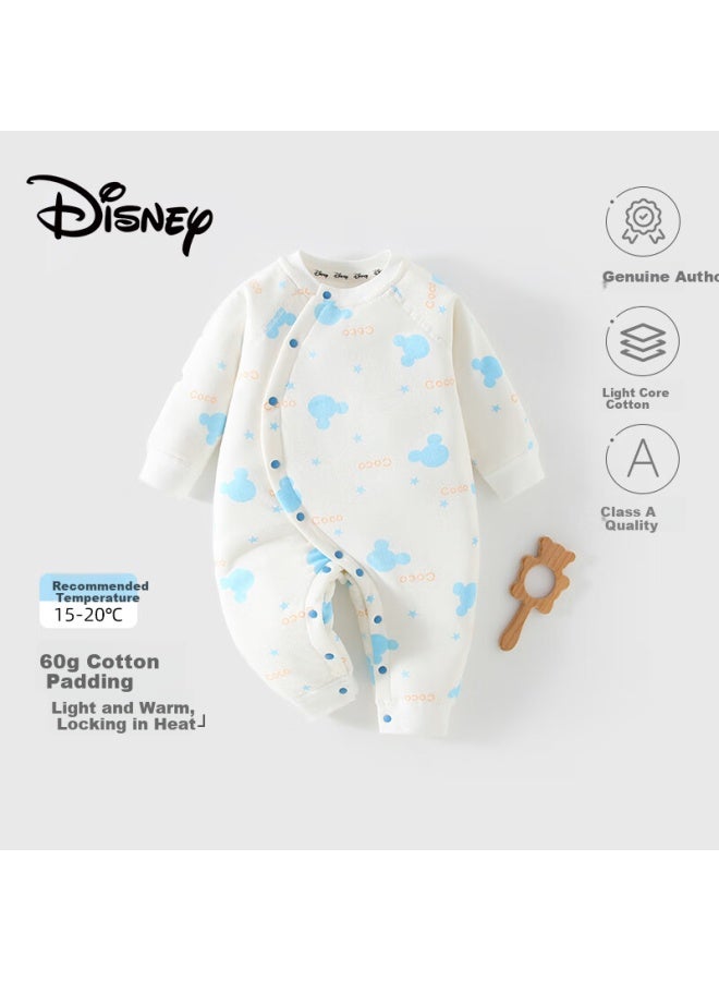 Disney Baby Clothes 60g Newborn Romper Spring Autumn Season Pure Cotton Baby Pajamas Close-fitting Blue 90cm - Image 1