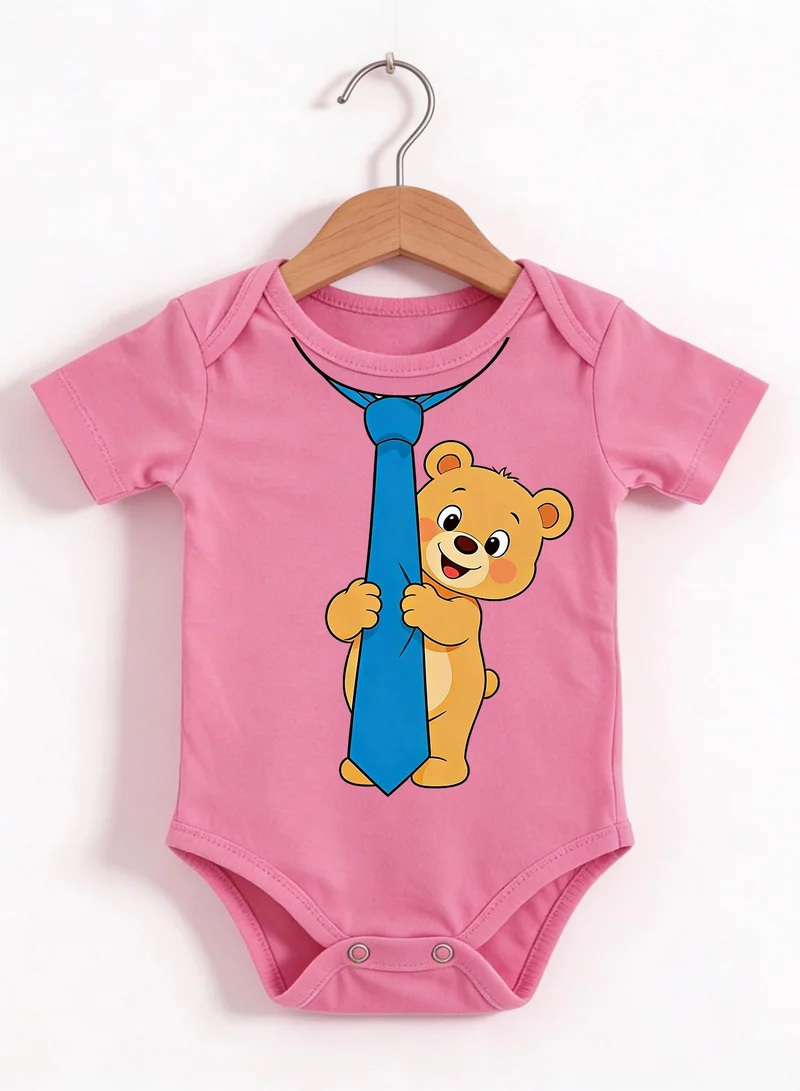 Funkaar  Funkaar Pink Bear Print Baby Bodysuit  | Best Price UAE