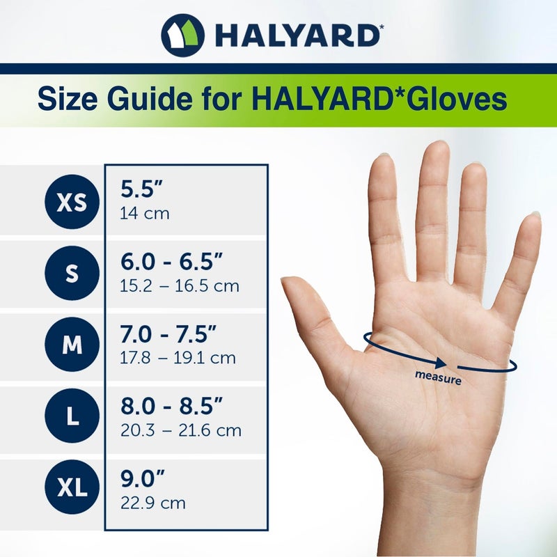 HALYARD PURPLE NITRILE Gloves Powder Free Disposable Medical Exam Gloves Dental Chemo Protection 5.9 mil 9.5 In Cuff Small Size 55081 (1 Box 100) - Image 3
