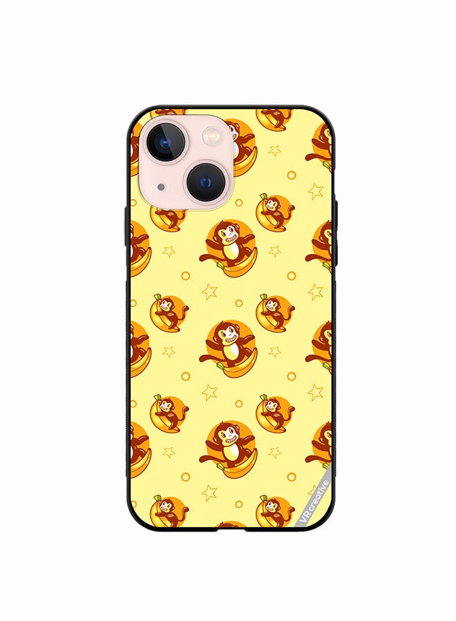 Protective Case Cover For Apple iPhone 13 mini Banana Monkey Design Multicolour
