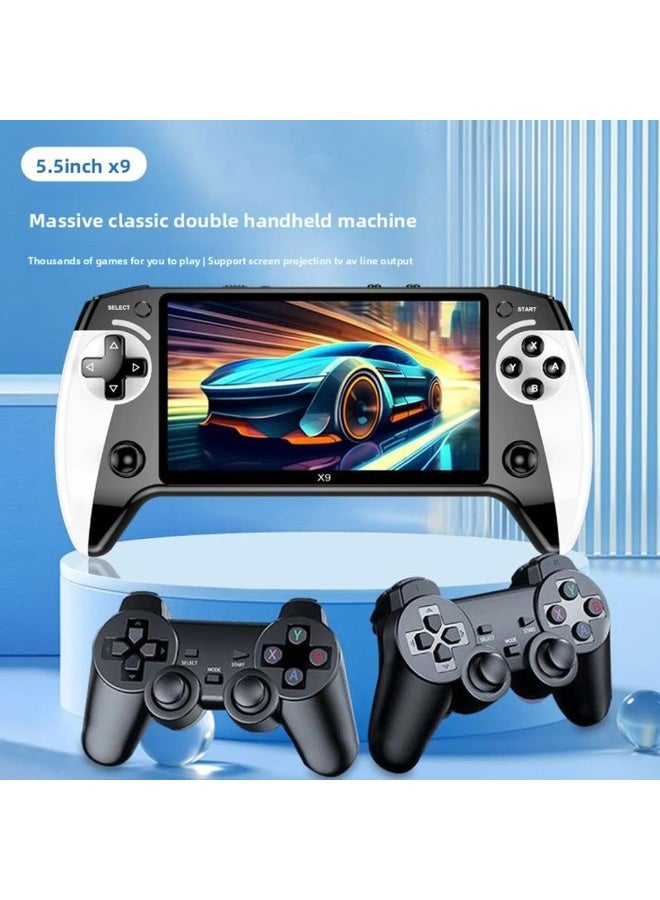 Black Hawk X9 Handheld Game Console – Retro Gaming Arcade Device with 4000 Built-in Games, 9 Simulators & 5.5” HD Screen Portable Game Player - Image 2