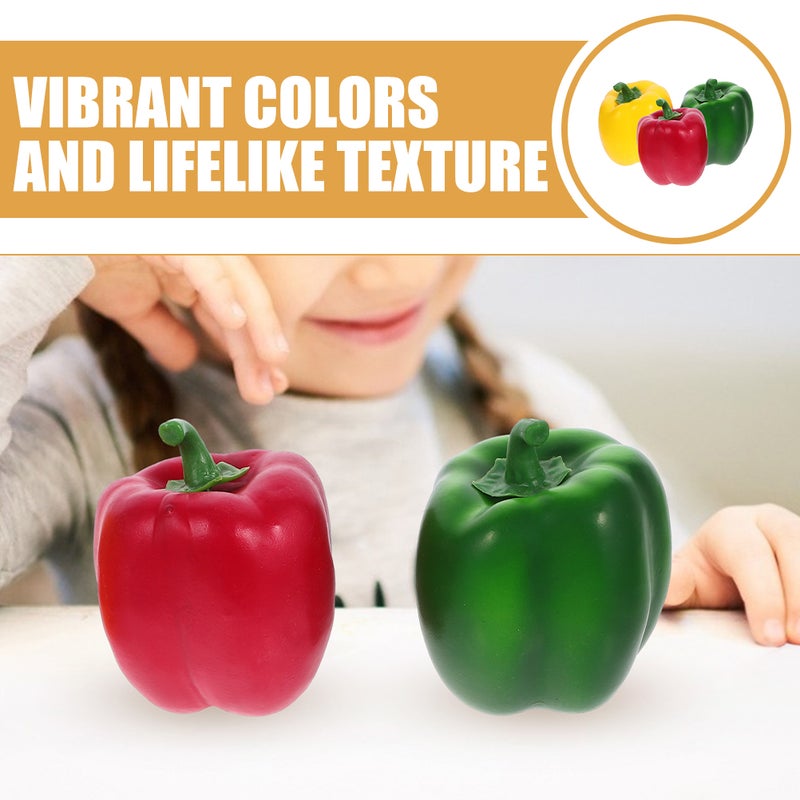 3pcs Artificial Simulation Chili Peppers Fake Vegetable Model Photo Props - Image 2