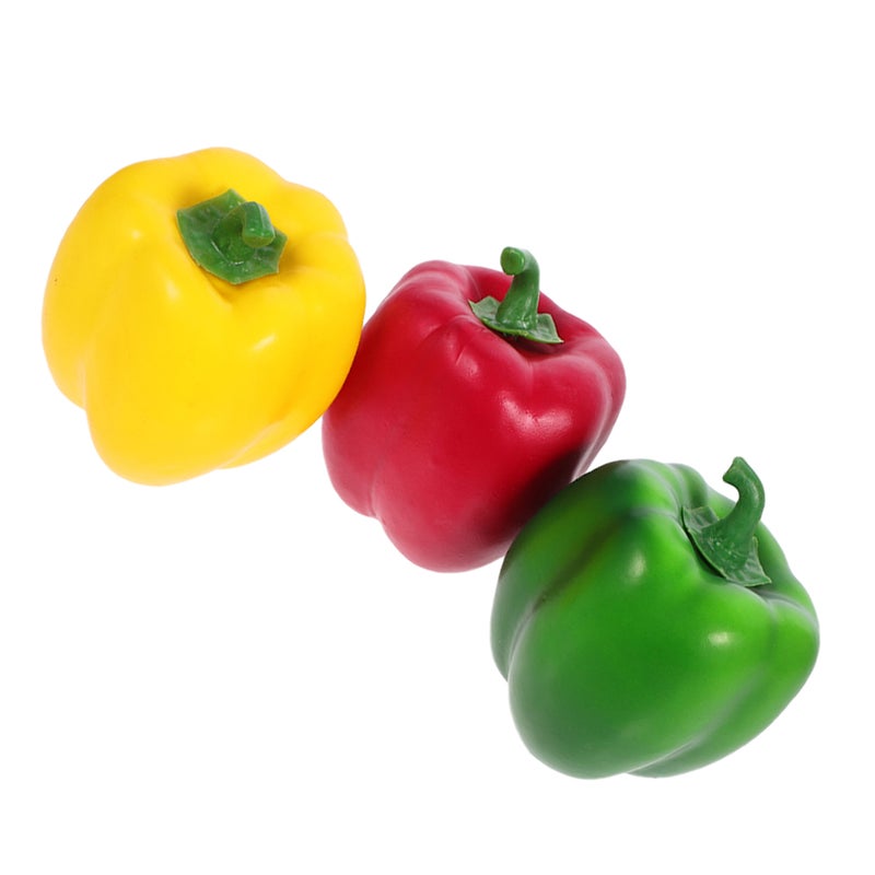 3pcs Artificial Simulation Chili Peppers Fake Vegetable Model Photo Props - Image 1
