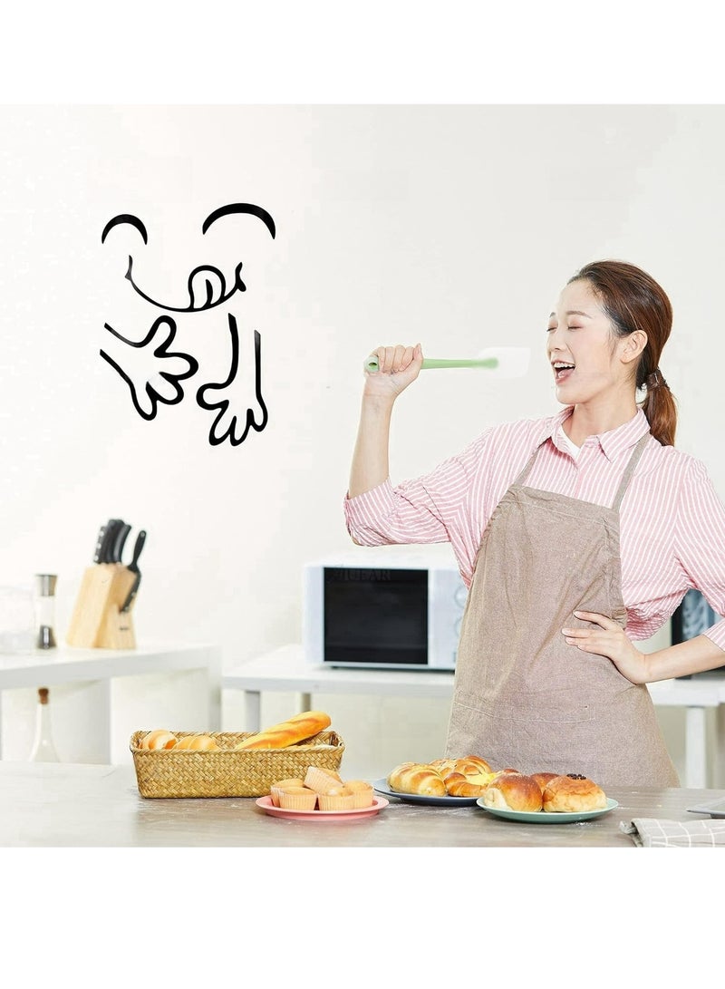 قطعتان من ملصقات الثلاجة اللطيفة وجه سعيد لذيذ للثلاجة والثلاجة والثلاجة من الفينيل ملصقات لطيفة - Image 3