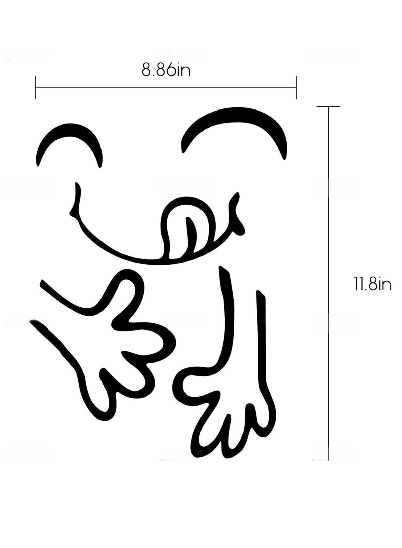 قطعتان من ملصقات الثلاجة اللطيفة وجه سعيد لذيذ للثلاجة والثلاجة والثلاجة من الفينيل ملصقات لطيفة - Image 4