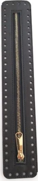 Angel Çanta Aksesuar Angel Bag Accessory Leather Zipper New Model Black 30 cm Light Gold  - Image 1