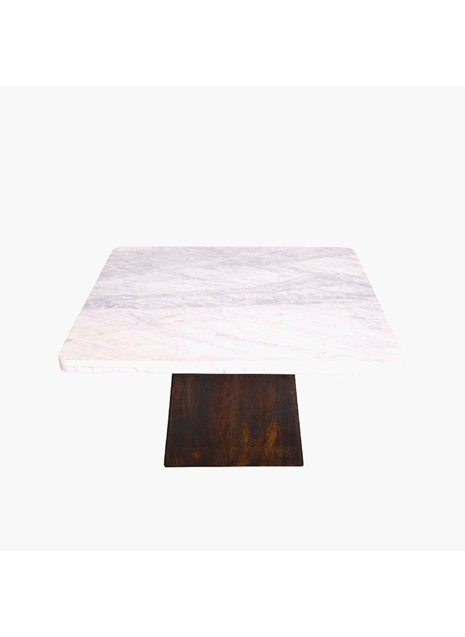 Veda Square Marble Top Coffee Table 80 x 45 x 80 cm 