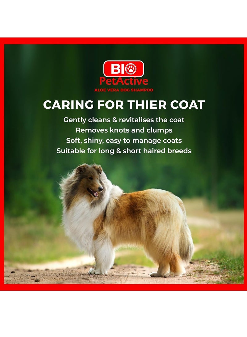 Bio PetActive Aloe Vera Dog Shampoo 970ml Sensitive Dog Shampoo with Aloe Vera Cleansing  Moisturising Dog Wash Long Lasting Floral Scent to Prevent Smelly Dogs Grooming Products for Dog - Image 3