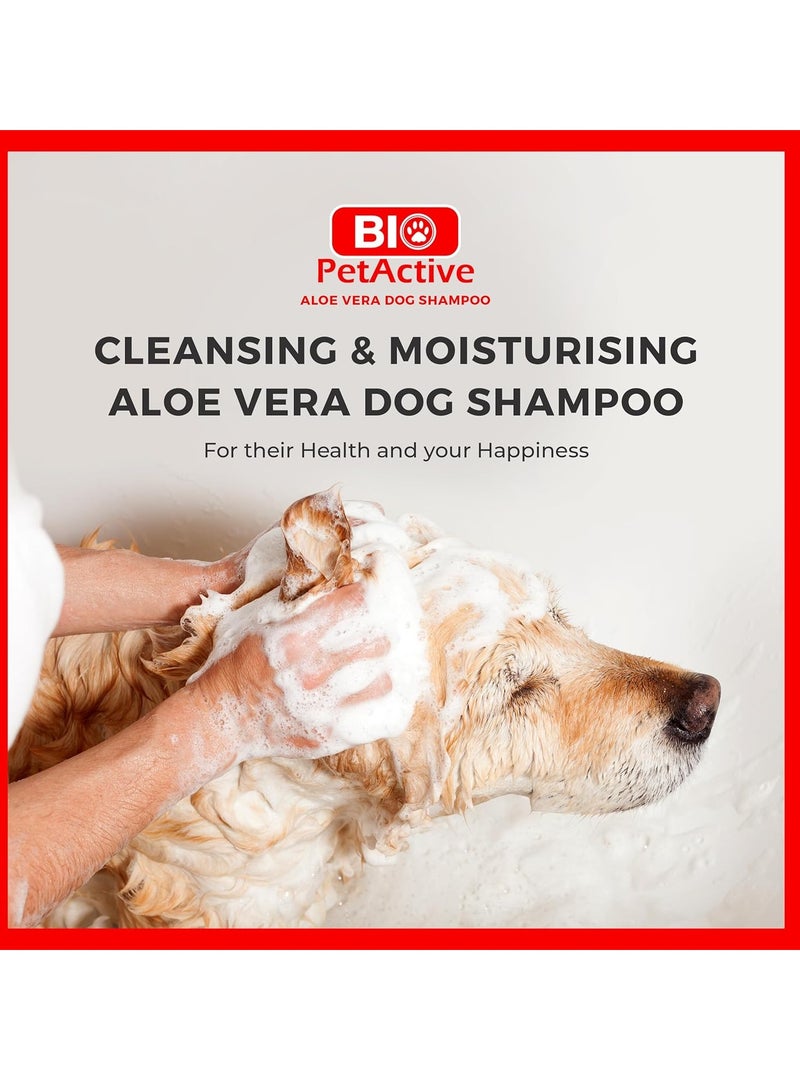 Bio PetActive Aloe Vera Dog Shampoo 970ml Sensitive Dog Shampoo with Aloe Vera Cleansing  Moisturising Dog Wash Long Lasting Floral Scent to Prevent Smelly Dogs Grooming Products for Dog - Image 4