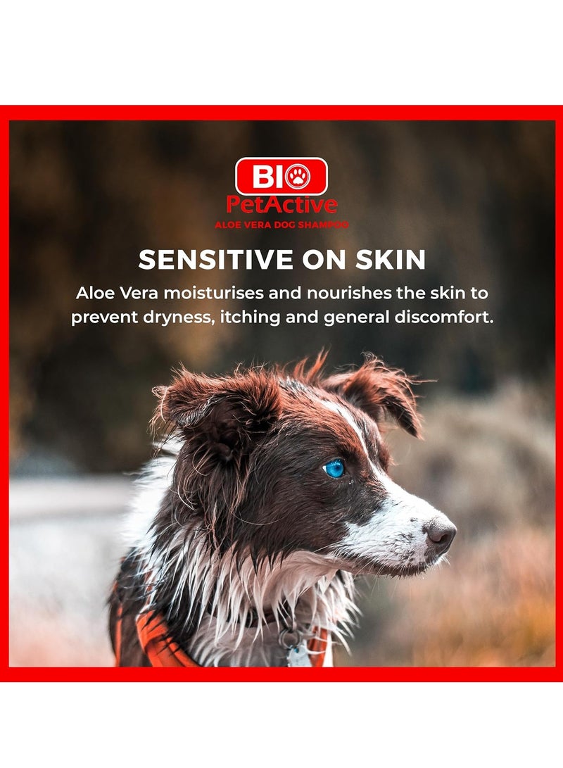 Bio PetActive Aloe Vera Dog Shampoo 970ml Sensitive Dog Shampoo with Aloe Vera Cleansing  Moisturising Dog Wash Long Lasting Floral Scent to Prevent Smelly Dogs Grooming Products for Dog - Image 5