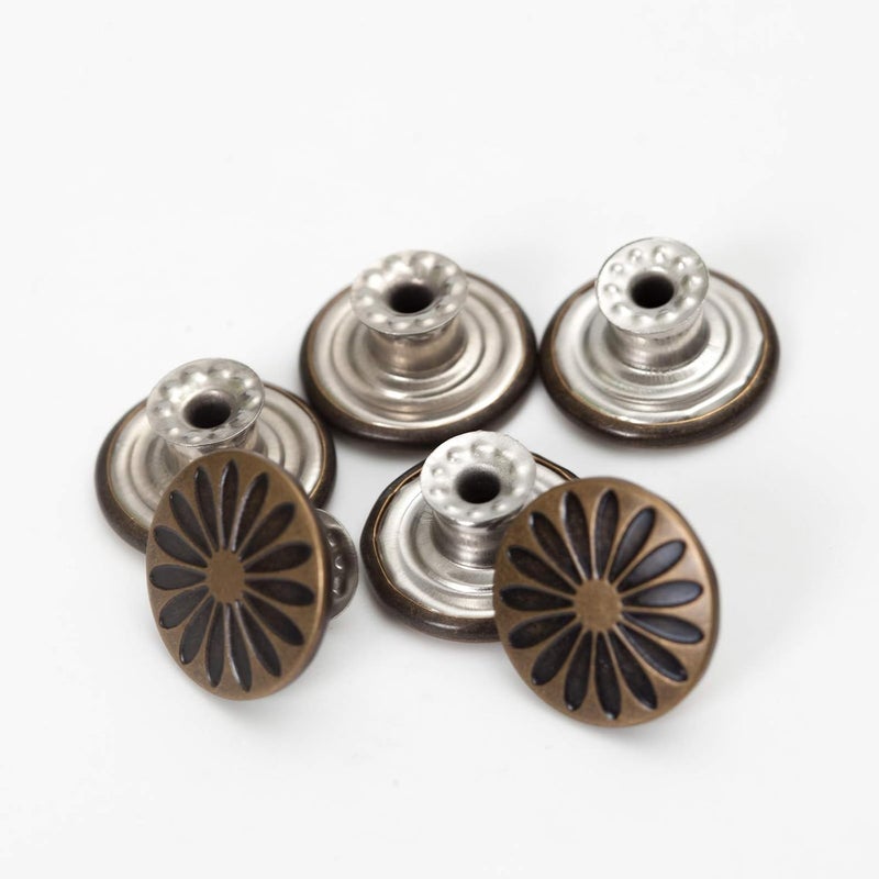 MASONEE 20 Set 17mm Replacement Jeans Buttons - Metal Snap Denim Buttons Kit with Rivets - Image 5