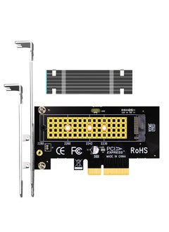 Generic M.2 PCIe NVMe 4.0/3.0 Adapter with 0.12" Thick M.2 Heatsink for M.2 PCI SSD (NVMe and AHCI), PCIE 3.0X 4 Full Speed, Desktop Mount (PA09-HS)  - Image 1