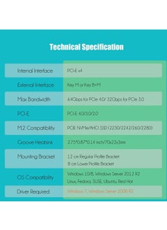 Generic M.2 PCIe NVMe 4.0/3.0 Adapter with 0.12" Thick M.2 Heatsink for M.2 PCI SSD (NVMe and AHCI), PCIE 3.0X 4 Full Speed, Desktop Mount (PA09-HS)  - Image 4