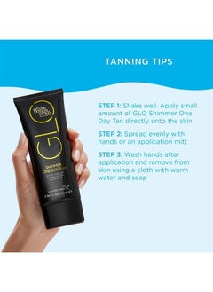 GLO Shimmer One Day Tan | Luminous Bronze Glow for Face & Body | Instant Illuminator Cream | Transfer & Water Resistant | 100 ml/3.38 Oz - pzsku/Z084108CD4AD51CC562EAZ/45/_/1686709117/410c4c0a-1fc6-4dfe-8b6a-d25343419980